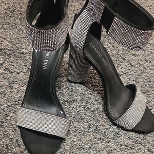 Gianni Bini Sparkling Silver Heels